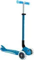 GLOBBER ELITE GLOW LIGHTS – Roller Kinder, 120/80 mm, 3-rädrig, verstellbar, LED-Leuchtrollen, Glow-Effekt, petrol
