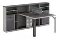 JVmoebel Schreibtisch Teamarbeitsplatz mit Kommode, modern und robust (Schreibtisch für 2 Personen), Made in Europa