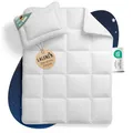 Laleni Baby Bettdecke und Kissen Set - Kinderbettdecke 100x135 cm + Babykissen 40x60 cm - OEKO-TEX zertifiziertes Baby Decke und Kissen Set - waschbare Kinderdecke 100x135 - Kinder Bettdecken Set Weiß