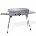 Mangal Khan Edelstahl rostfrei Schaschlik Grill mit Grillrost