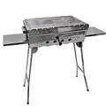 Grillpeter Holzkohlegrill Mangal Khan Edelstahl Schaschlik Grill mit Grillrost