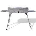 Mangal Khan Edelstahl rostfrei Schaschlik Grill mit Grillrost
