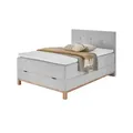maison bleue Boxspringbett mit Bettkasten Catania , grau , Maße (cm): B: 122 H: 116