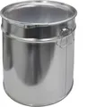30 Liter Weißblecheimer Hobbock inkl. Deckel mit Spannring | Stabile Seitliche Metallgriffe | Luft und Flüssigkeitsdicht | Robust und Stapelbar | Gefahrgut Tauglich