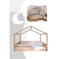 tiSsi® Hausbett / Bodenbett ENNO Gr. 140 x 200 cm, Tissi: Buche Weiß