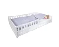 tiSsi® Hausbett tiSsi® Bodenbett / Hausbett ENNO 140x200 cm Buche inkl. opt. Dach (Set, Inklusive Dach und Rollrost), inkl. Rollrost und optionalem Dach
