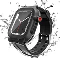 Für Apple Watch Serie 9 8 7 45mm TPU Silikon Hülle + Hart Glas + Band