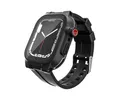 Wigento Smartwatch-Hülle Für Apple Watch Serie 9 8 7 45mm TPU Silikon Hülle + Hart Glas + Band