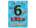 12 Einladungskarten zum 6. Kindergeburtstag sechste Geburtstag Jungen Rennauto Geburtstagseinladungen
