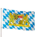 PHENO FLAGS Premium Bayern Flagge 90x150cm - Extrem wetterbeständige Fahne mit Messingösen, 100% Polyester, robuste Doppelnaht & in lebendigen Farben - ideal für Flaggen-Liebhaber