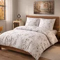 Buymax® Biber Bettwäsche Bettbezug 200x220 cm, Kopfkissenbezug 80x80 cm 3 teilig, Deckenbezug Set aus 100% Baumwolle Flanell Winter mit Reißverschluss