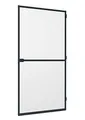 Rhino Insect Screen Fliegengitter Balkontür 100 x 210 cm Anthrazit, Insektenschutztür mit Alurahmen, Spannrahmen ohne Bohren, individuell kürzbar, Mückenschutz für Terrassen und Balkone, 04311