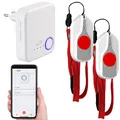 Smartes SOS-Notrufknopf-Set für Senioren, 2x Sender, 1x Empfänger, App