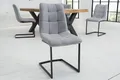 riess-ambiente Freischwinger MIAMI hellgrau / schwarz (1 St), Esszimmer · Webstoff · Metall · Industrial