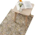 Wolldecke Teppich Läufer für Schlafzimmer 80 x 150 cm Teppich waschbar, HOMELEVEL, Waschbarer Läufer Teppich Bedroom Carpet Blumenprint Beige beige