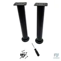 VETIN 2 Stück Möbelfüße Verstellbar, Möbelfüße Höhenverstellbar 25-43cm, Metall