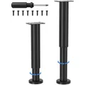 Verstellbare Möbelbeine, 25-43cm, Metall, Schwarz, Modern, Set 2 Stück