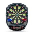 Carromco Dartboard STRIKER-401 – Elektronische Dartscheibe mit 6 Softdarts, 1-8 Spieler, 35 Spiele & 584 Varianten, 3-Loch Abstand, Catchring – Dart Set für Kinder & Erwachsene (Modell 92445)