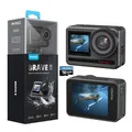 AKASO Action Cam 4K60FPS 48MP WiFi Unterwasserkamera mit SuperSmooth Stabilisierung, Touchscreen, 150° Weitwinkel, 60M Wasserdicht Kamera mit 8X Zoom, 16x Slo-mo, 2x1550mAh Akkus- Brave 8