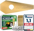 MASKO® Ersatzmesser Klingen für Mähroboter | Rasenmäher Messer universal inkl. innovativen Schrauben | Ersatzklingen Rasenroboter langlebig Titan-Beschichtung Kompatibel mit Bosch 36 Stück