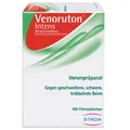 VENORUTON® Intens zur Behandlung von Beinschwellungen (Ödemen) und Linderung bei schweren, müden Beinen, Spannungsgefühlen und Kribbeln bei chronischer Veneninsuffizienz. Wirkstoff: Oxerutin.