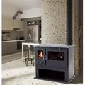 Holzherd 10.5kW Küchenofen mit Herdplatte Backfach Heizofen Holzofen 56309 - Schwarz