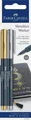 FABER CASTELL Metallics Metallic Marker Stift Silber und Gold 2 Stück Blister