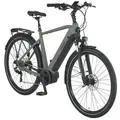 PROPHETE ENTDECKER 4.0 Herren Trekking E-Bike 28" | AEG Mittelmotor 36 V 70 Nm, 0 Wh Akku, Microshift 10-Gang, Hydraulische Scheibenbremsen - Grau