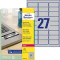 AVERY Zweckform Typenschildetiketten L6011-20 silber 63,5 x 29,6 mm, 20 Blatt