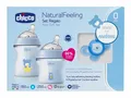 Chicco NaturalFeeling Set: Flaschen 150ml & 250ml, Schnuller Blau