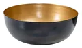 levandeo Schale Rund Ø25cm Schwarz Gold Metall Schüssel Dekoschale Tischdeko Aufbewahrung Dekoration