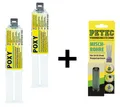 Bundle PETEC 2x 98425 POXY 24ml 2-Komponentenkleber + 1x 3Stück Mischrohre 98603