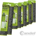 5x 98425 PETEC POXY 24ML 2K 2 KOMPONENTEN-KLEBSTOFF KLEBER TRANSPARENT UNIVERSAL