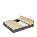 EXIT Toys Sandkasten "Aksent", 136 x 132 cm (LxB), ab 3 Jahre, Zypressenholz - grau
