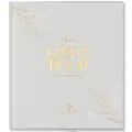 LEAF & GOLD® Gästebuch Hochzeit I Edles Hochzeitsgästebuch mit Fragen I Gästebuch zum Ausfüllen mit Goldfolienprägung (Weiß, Gold)