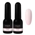 Didier Lab - Premium Rubber Base Gel Milky Pink - LED UV Nagellack Rosa - Unterlack für Nägel - Gel Nail Polish - Base Coat UV Gel Nagellack Nudetöne -Base + Farbe 2in1 - UV Lack für Maniküre - 2x10ml