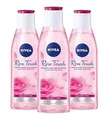 Nivea 3 x Rose Touch Gesichtsfarbe mit Rosenwasser natur, je 200 ml, für alle Hauttypen, spendet 24h, reinigt Poren, 0,6 kg