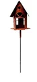 itsisa Gartenstecker Vogelhaus im Rost Design 18x20 cm - Rostfigur für den Garten, Gartendeko, Metalldeko