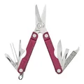 Leatherman Micra - Edelstahl-Schlüsselanhänger Multi-Tool mit Federschere und 9 Werkzeugen - Schwarze Kirsche
