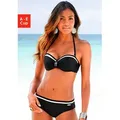 LASCANA Bügel-Bandeau-Bikini mit Kontrastdetails schwarz 38