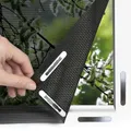 EASYmaxx Insect Protect Fliegengitter Fenster | zuschneidbares Moskitonetz | Insektenschutz Fenster bis 110 x 130 cm | Fliegennetz Magnet mit Pollenschutzgitter - leichte Montage ohne Bohren [Schwarz]