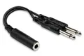 HOSA YPP-106 Y-Kabel 2x 6,3mm Klm - 6,3mm Klf 0,1m