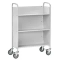 Bürowagen / Tragkraft 150 kg / (BxT) 770 x 320 mm / 3 geneigte Fächer