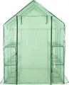 vidaXL Begehbares Gewächshaus mit 12 Regalen Stahl 143 x 214 x 196 cm