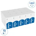 Kleenex Ultra große Papierhandtücher mit Interfold Faltung 6778, 2-lagige Papier