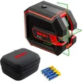 SOLA Kreuzlinienlaser 71014001, X2 Green, grüne Laser, selbstnivellierend, mit Tasche