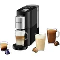 NESPRESSO Kapselmaschine "XN8908 Atelier von Krups", schwarz, B:11,9cm H:27,9cm T:43,4cm, Kaffeemaschinen, Wassertank: 1 L, 19 Bar Druck, inkl. Nespresso Glastasse + Kapseln