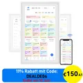TABWEE 15,6Zoll Digitaler Bilderrahmen und Kalender mit Touchscreen Wandkalender