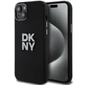 DKNY Liquid Silikon Metall Logo Case für Apple iPhone 15 / 14 / 13 Schwarz