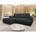 MIRJAN24 Ecksofa Fiorano, mit Bettkasten und Schlaffunktion, Rückenlehne in Form beweglicher Kissen schwarz